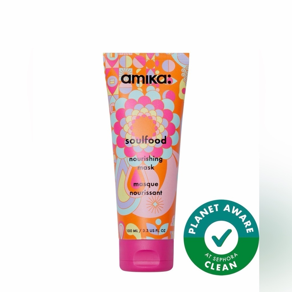 Amika Soulfood Nourishing Mask - Vibrant Pink and Orange